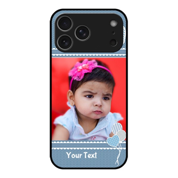 Apple iPhone 17 Pro Max Custom Glass Phone Case - With Kids Pattern Design