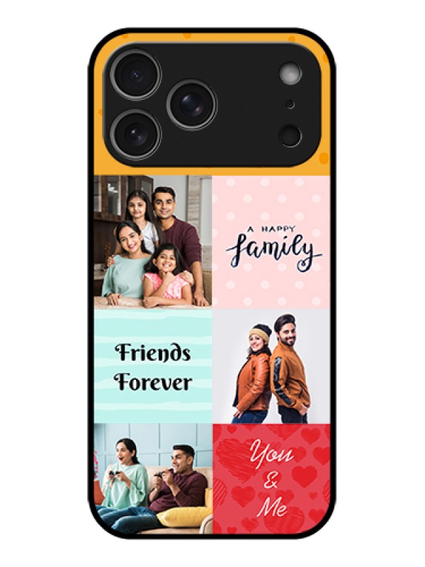 Custom Apple iPhone 17 Pro Max Custom Glass Phone Case - Images With Quotes Design