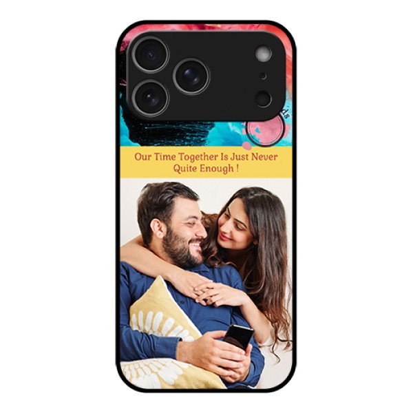 Apple iPhone 17 Pro Max Custom Glass Phone Case - Quote With Acrylic Painting Design Apple iPhone 17 Pro Max Custom Glass Phone Case - Quote With Acrylic Painting Design