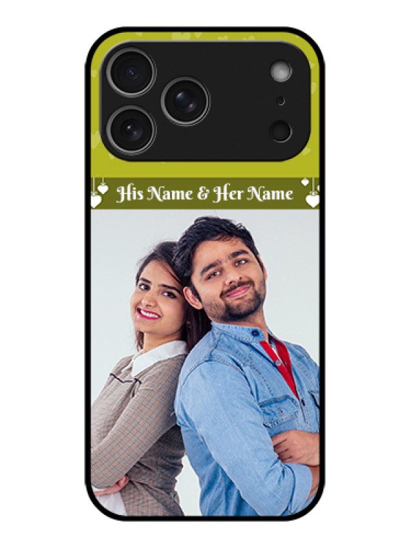 Custom Apple iPhone 17 Pro Max Custom Glass Phone Case - You & Me Heart Design