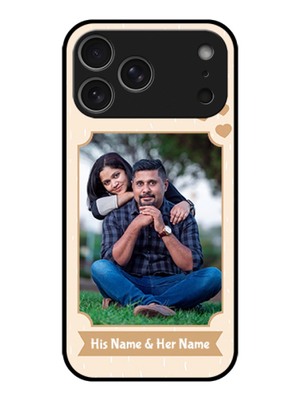 Custom Apple iPhone 17 Pro Max Custom Glass Phone Case - With Confetti Love Design