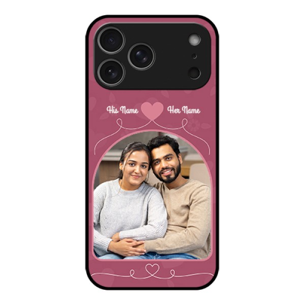 Apple iPhone 17 Pro Max Custom Glass Phone Case - Love Floral Design Apple iPhone 17 Pro Max Custom Glass Phone Case - Love Floral Design