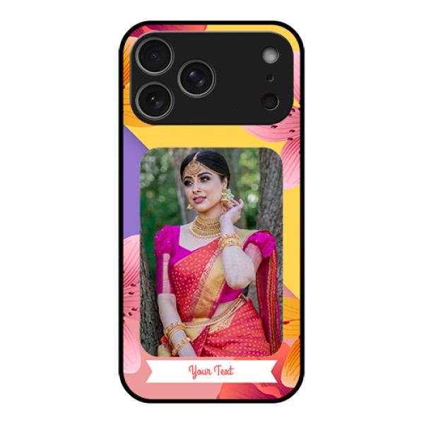 Apple iPhone 17 Pro Max Custom Glass Phone Case - 3 Image With Vintage Floral Design