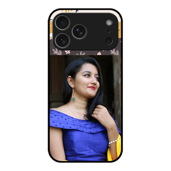 Apple iPhone 17 Pro Max Custom Glass Phone Case - Stylish Floral Design Apple iPhone 17 Pro Max Custom Glass Phone Case - Stylish Floral Design