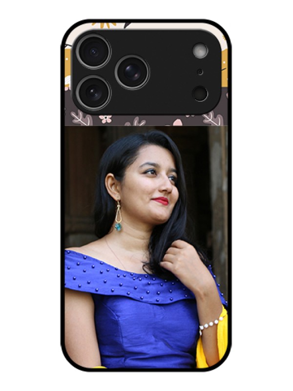 Custom Apple iPhone 17 Pro Max Custom Glass Phone Case - Stylish Floral Design