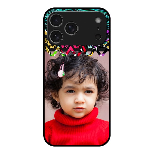 Apple iPhone 17 Pro Max Custom Glass Phone Case - Neon Abstract Design