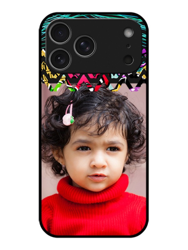 Custom Apple iPhone 17 Pro Max Custom Glass Phone Case - Neon Abstract Design