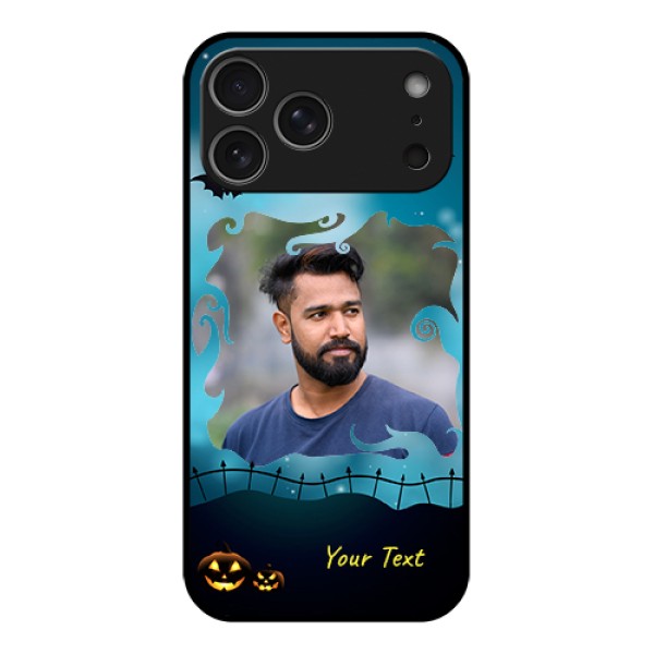 Apple iPhone 17 Pro Max Custom Glass Phone Case - Halloween Frame Design Apple iPhone 17 Pro Max Custom Glass Phone Case - Halloween Frame Design
