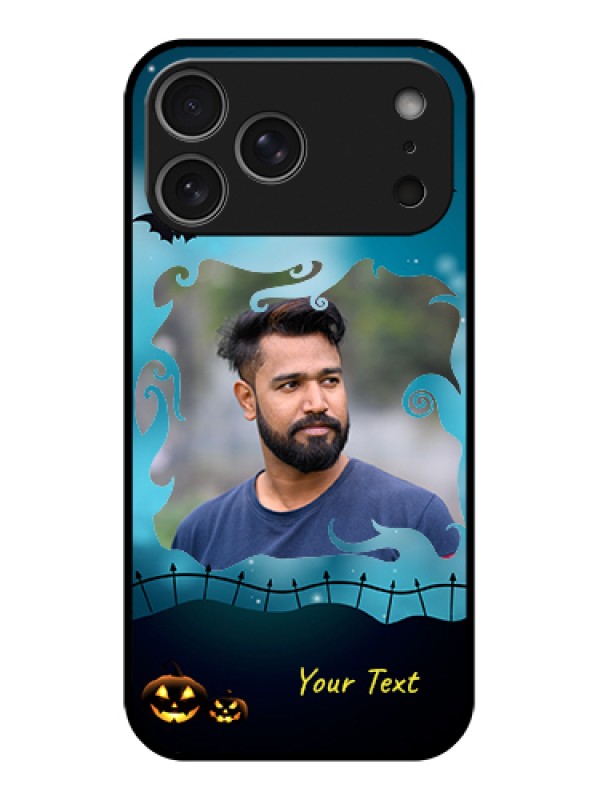 Custom Apple iPhone 17 Pro Max Custom Glass Phone Case - Halloween Frame Design