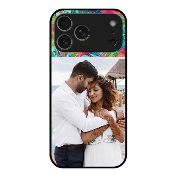 Apple iPhone 17 Pro Max Custom Glass Phone Case - Watercolor Floral Design