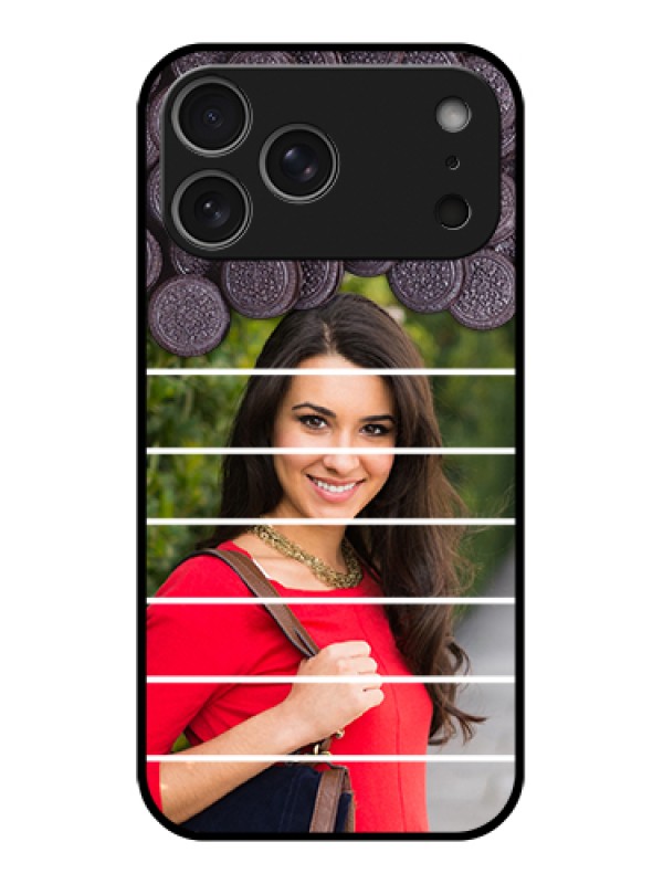 Custom Apple iPhone 17 Pro Max Custom Glass Phone Case - With Oreo Biscuit Design