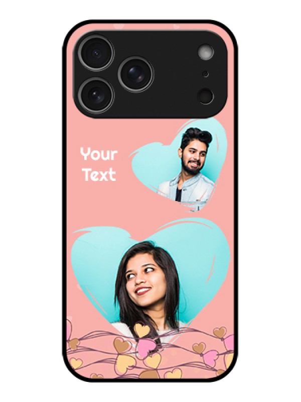 Custom Apple iPhone 17 Pro Max Custom Glass Phone Case - Love Doodle Design