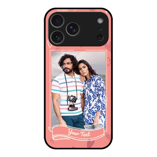 Apple iPhone 17 Pro Max Custom Glass Phone Case - Love Doodle Art Design