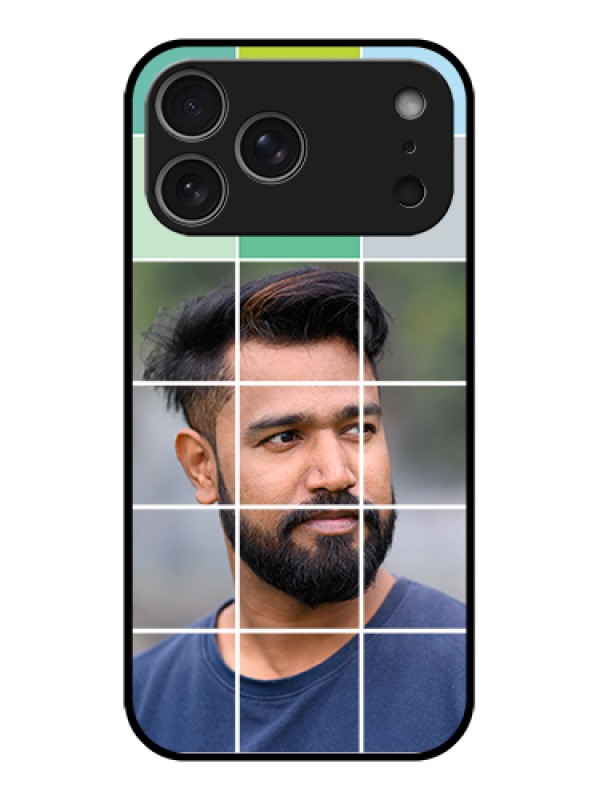 Custom Apple iPhone 17 Pro Max Custom Glass Phone Case - With White Box Pattern