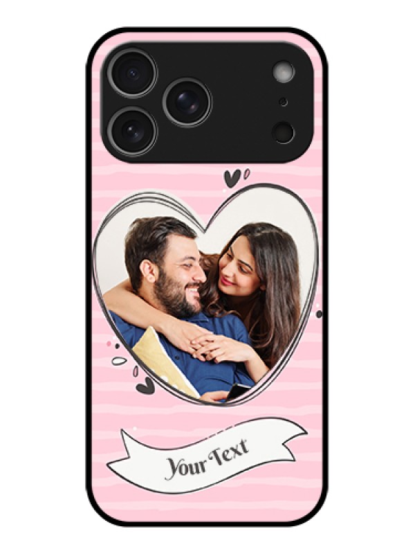 Custom Apple iPhone 17 Pro Max Custom Glass Phone Case - Vintage Heart Design