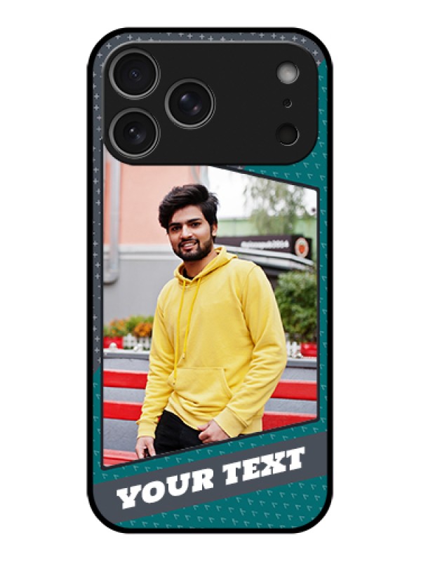 Custom Apple iPhone 17 Pro Max Custom Glass Phone Case - Background Pattern Design With Quote