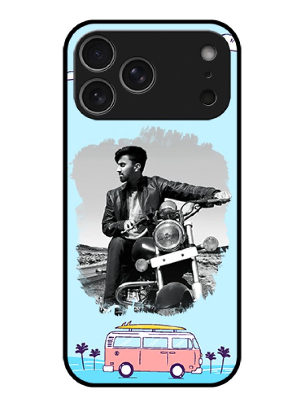 Custom Apple iPhone 17 Pro Max Custom Glass Phone Case - Travel & Adventure Design