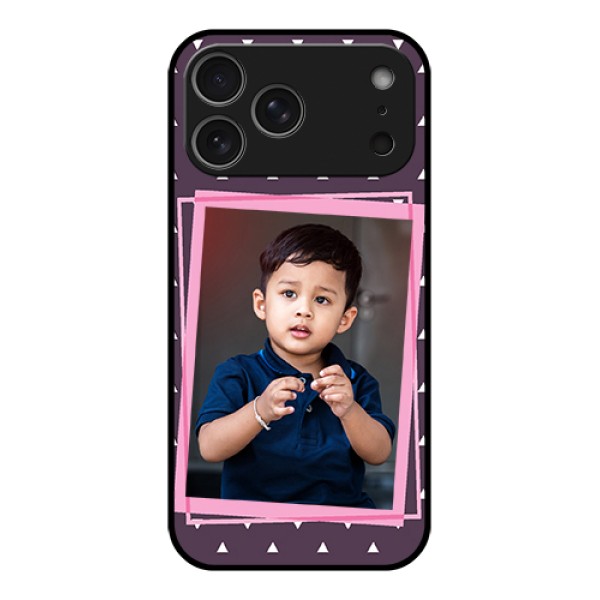 Apple iPhone 17 Pro Max Custom Glass Phone Case - Triangle Pattern Dotted Design