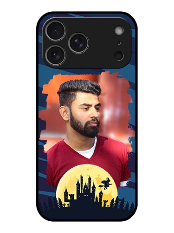 Custom Apple iPhone 17 Pro Max Custom Glass Phone Case - Halloween Witch Design