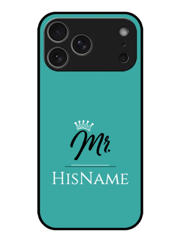 Custom Apple iPhone 17 Pro Max Custom Glass Phone Case - Mr With Name Design