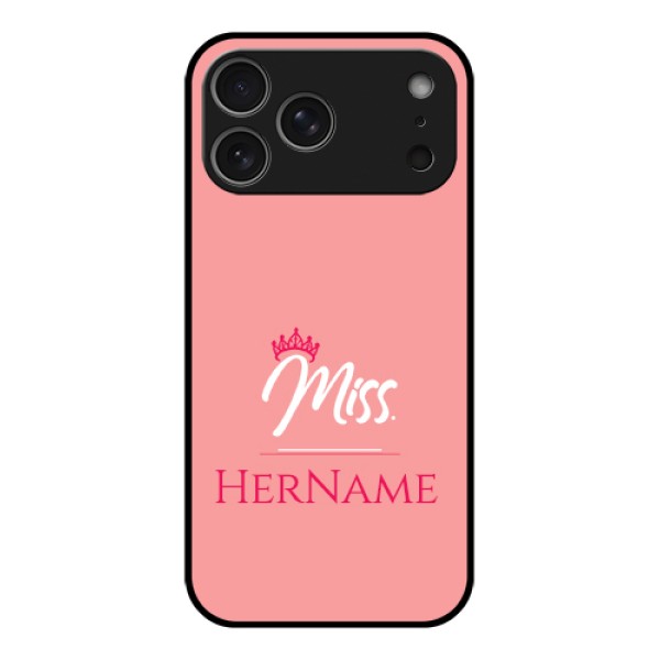 Apple iPhone 17 Pro Max Custom Glass Phone Case - Mrs With Name Design