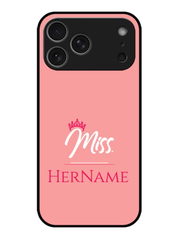 Custom Apple iPhone 17 Pro Max Custom Glass Phone Case - Mrs With Name Design