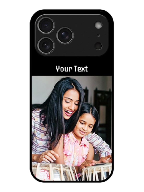 Custom Apple iPhone 17 Pro Max Custom Glass Phone Case - Photo With Name Design