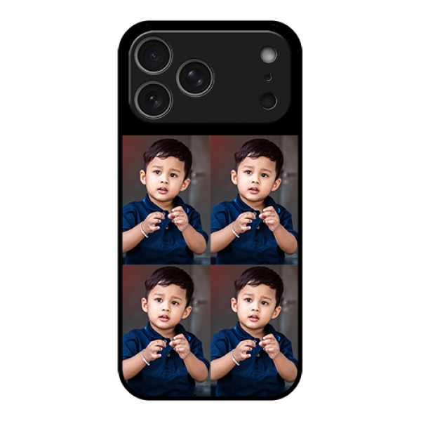 Apple iPhone 17 Pro Max Custom Glass Phone Case - 4 Image Holder Design