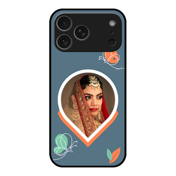 Apple iPhone 17 Pro Max Custom Glass Phone Case - Droplet Butterflies Design Apple iPhone 17 Pro Max Custom Glass Phone Case - Droplet Butterflies Design