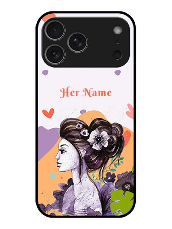 Custom Apple iPhone 17 Pro Max Custom Glass Phone Case - Woman And Nature Design
