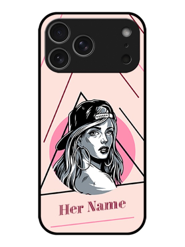 Custom Apple iPhone 17 Pro Max Custom Glass Phone Case - Rockstar Girl Design