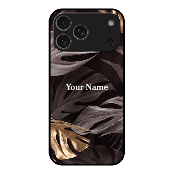 Apple iPhone 17 Pro Max Custom Glass Phone Case - Wild Leaves Digital Paint Design Apple iPhone 17 Pro Max Custom Glass Phone Case - Wild Leaves Digital Paint Design