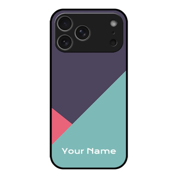 Apple iPhone 17 Pro Max Custom Glass Phone Case - Tri Color Abstract Design
