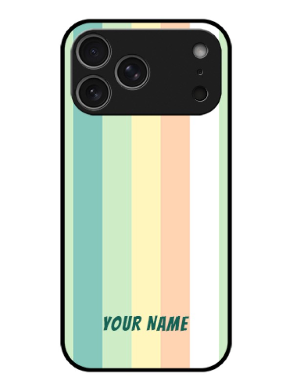 Custom Apple iPhone 17 Pro Max Custom Glass Phone Case - Multi - Colour Stripes Design