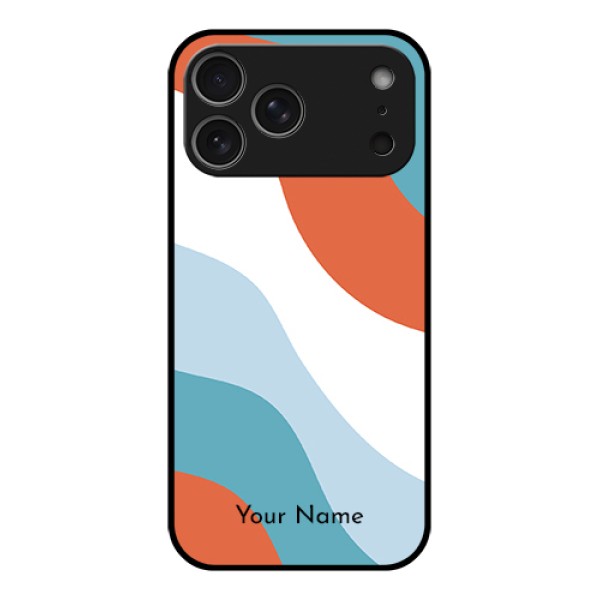 Apple iPhone 17 Pro Max Custom Glass Phone Case - Coloured Waves Design