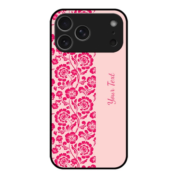 Apple iPhone 17 Pro Max Custom Glass Phone Case - Attractive Floral Pattern Design Apple iPhone 17 Pro Max Custom Glass Phone Case - Attractive Floral Pattern Design