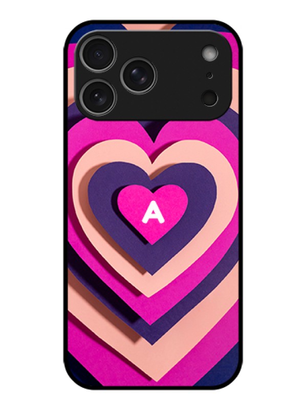Custom Apple iPhone 17 Pro Max Custom Glass Phone Case - Cute Heart Pattern Design