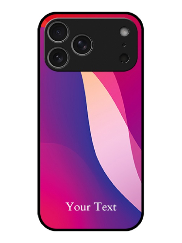 Custom Apple iPhone 17 Pro Max Custom Glass Phone Case - Digital Abstract Overlap Design