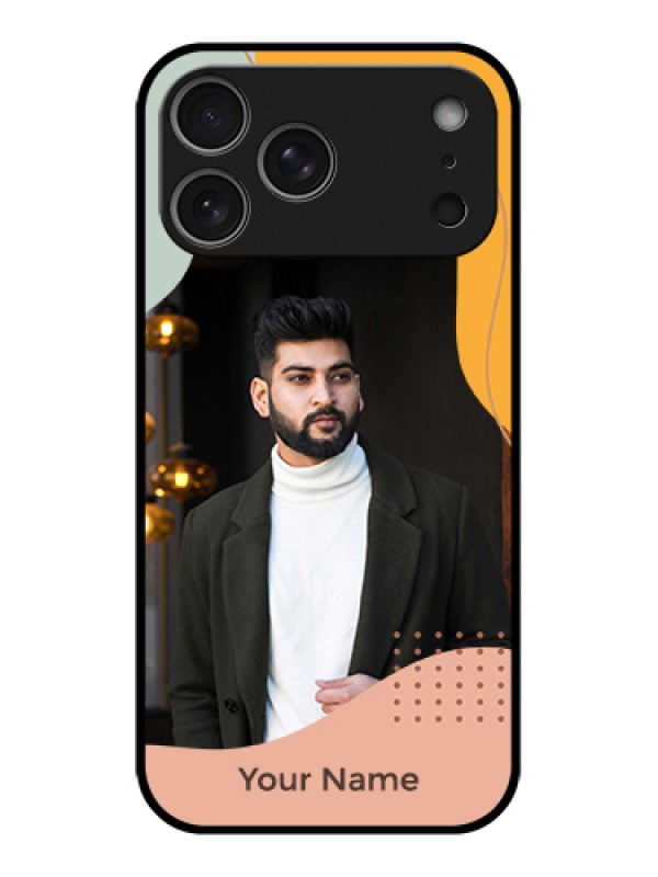 Custom Apple iPhone 17 Pro Max Custom Glass Phone Case - Tri - Coloured Overlay Design