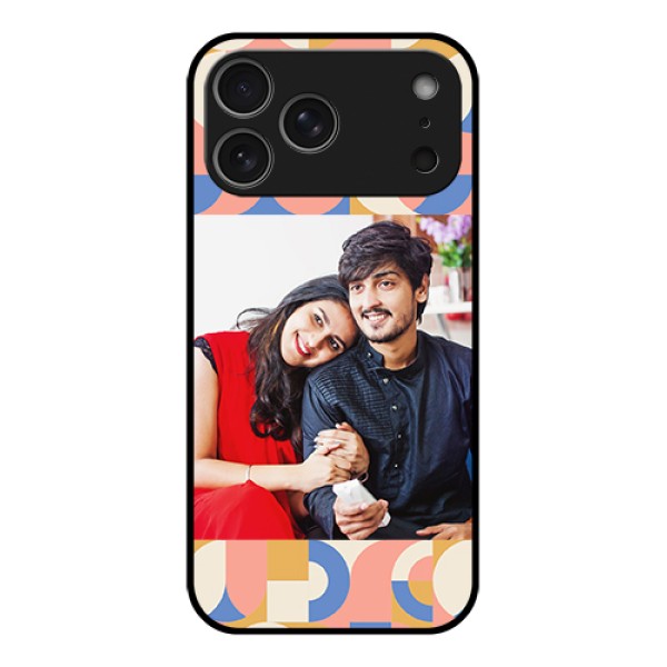 Apple iPhone 17 Pro Max Custom Glass Phone Case - Semi - Circle Maze Pattern Design Apple iPhone 17 Pro Max Custom Glass Phone Case - Semi - Circle Maze Pattern Design