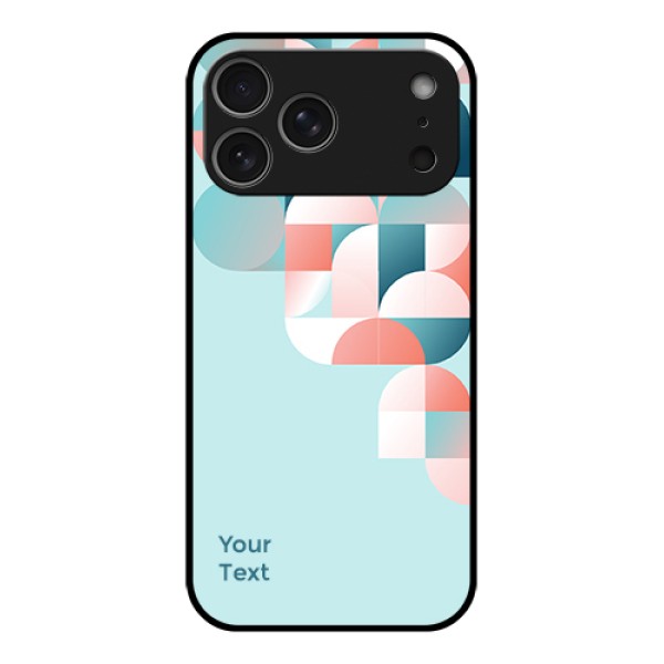 Apple iPhone 17 Pro Max Custom Glass Phone Case - Stylish Semi - Circle Pattern Design Apple iPhone 17 Pro Max Custom Glass Phone Case - Stylish Semi - Circle Pattern Design