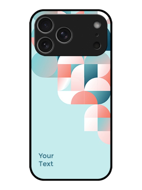 Custom Apple iPhone 17 Pro Max Custom Glass Phone Case - Stylish Semi - Circle Pattern Design