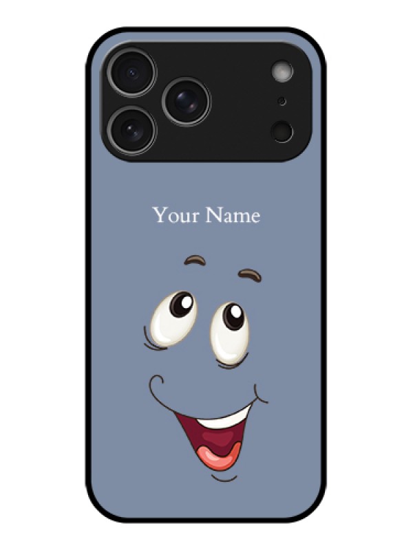 Custom Apple iPhone 17 Pro Max Custom Glass Phone Case - Laughing Cartoon Face Design