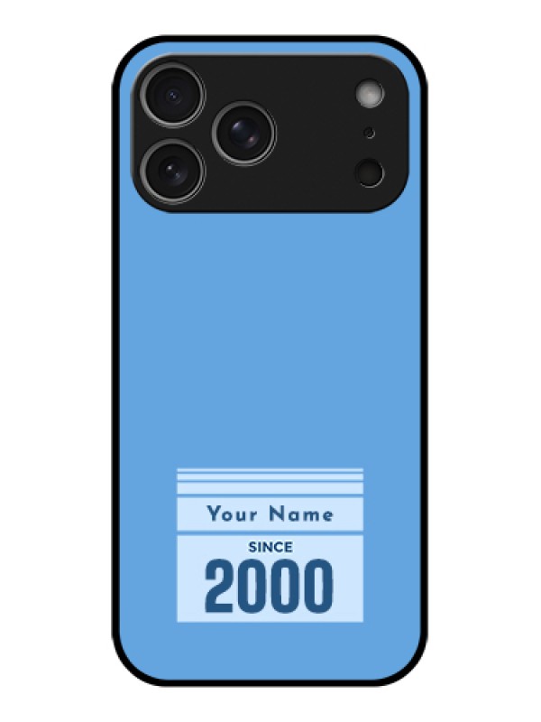 Custom Apple iPhone 17 Pro Max Custom Glass Phone Case - Custom Year Of Birth Design