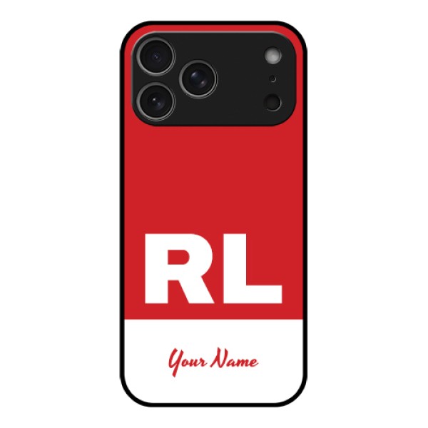 Apple iPhone 17 Pro Max Custom Glass Phone Case - Dual Tone Custom Text Design Apple iPhone 17 Pro Max Custom Glass Phone Case - Dual Tone Custom Text Design