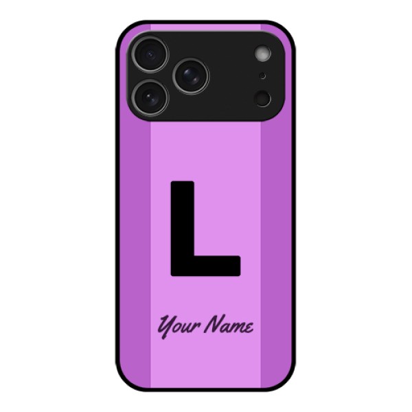 Apple iPhone 17 Pro Max Custom Glass Phone Case - Tricolor Custom Text Design