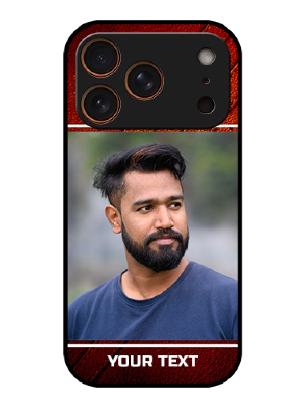 Custom Apple iPhone 17 Pro Custom Glass Phone Case - Leather Phone Case Design