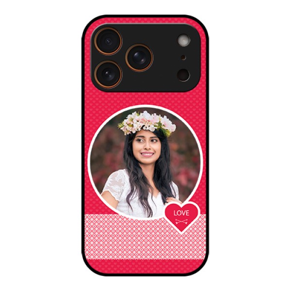 Apple iPhone 17 Pro Custom Glass Phone Case - Pink Color Pattern Design Apple iPhone 17 Pro Custom Glass Phone Case - Pink Color Pattern Design