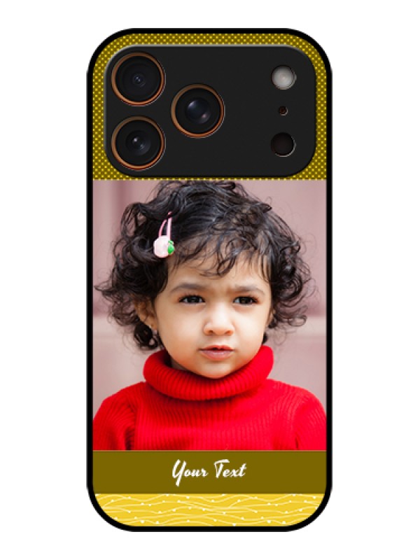 Custom Apple iPhone 17 Pro Custom Glass Phone Case - Simple Green Color Design