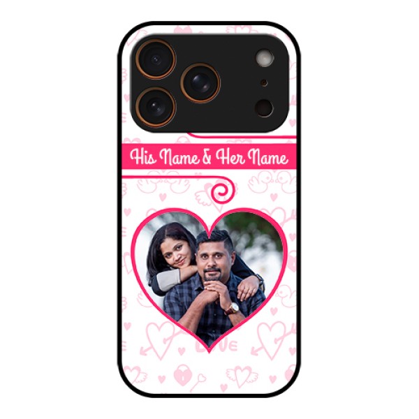 Apple iPhone 17 Pro Custom Glass Phone Case - Heart Shape Love Design